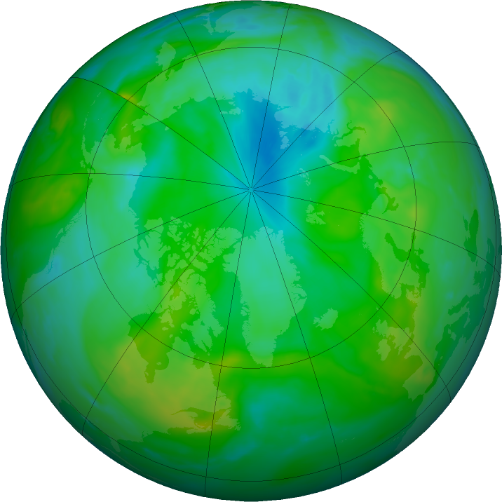 Arctic ozone map for 31 July 2021